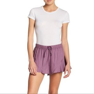 Melrose and Market Flirty Ruffle Soft Knit Shorts